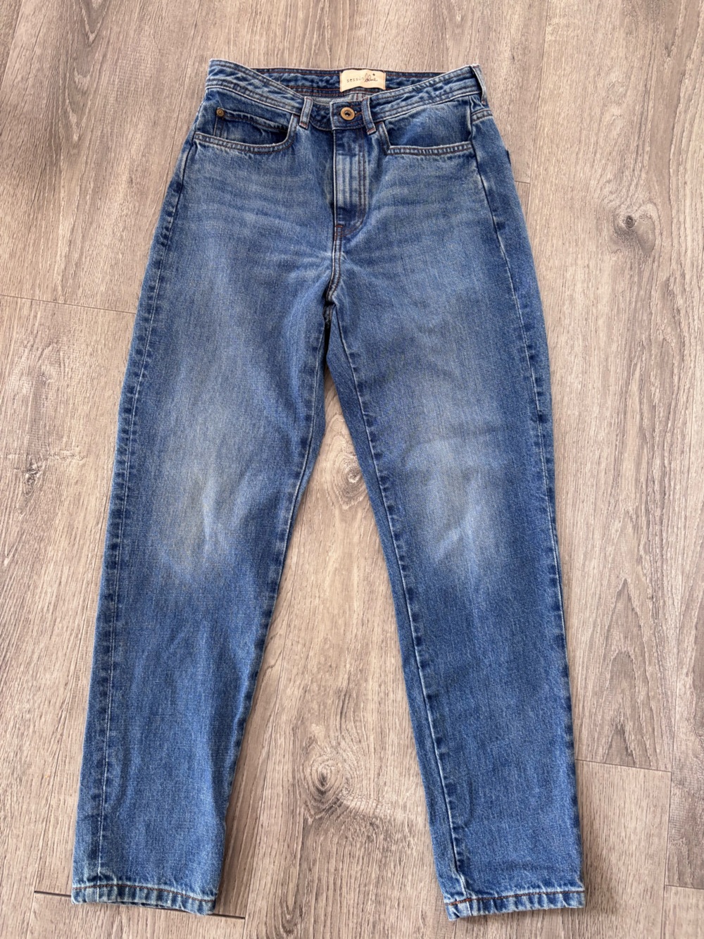 Women's Sessun ballon jeans in Washed Blue Denim